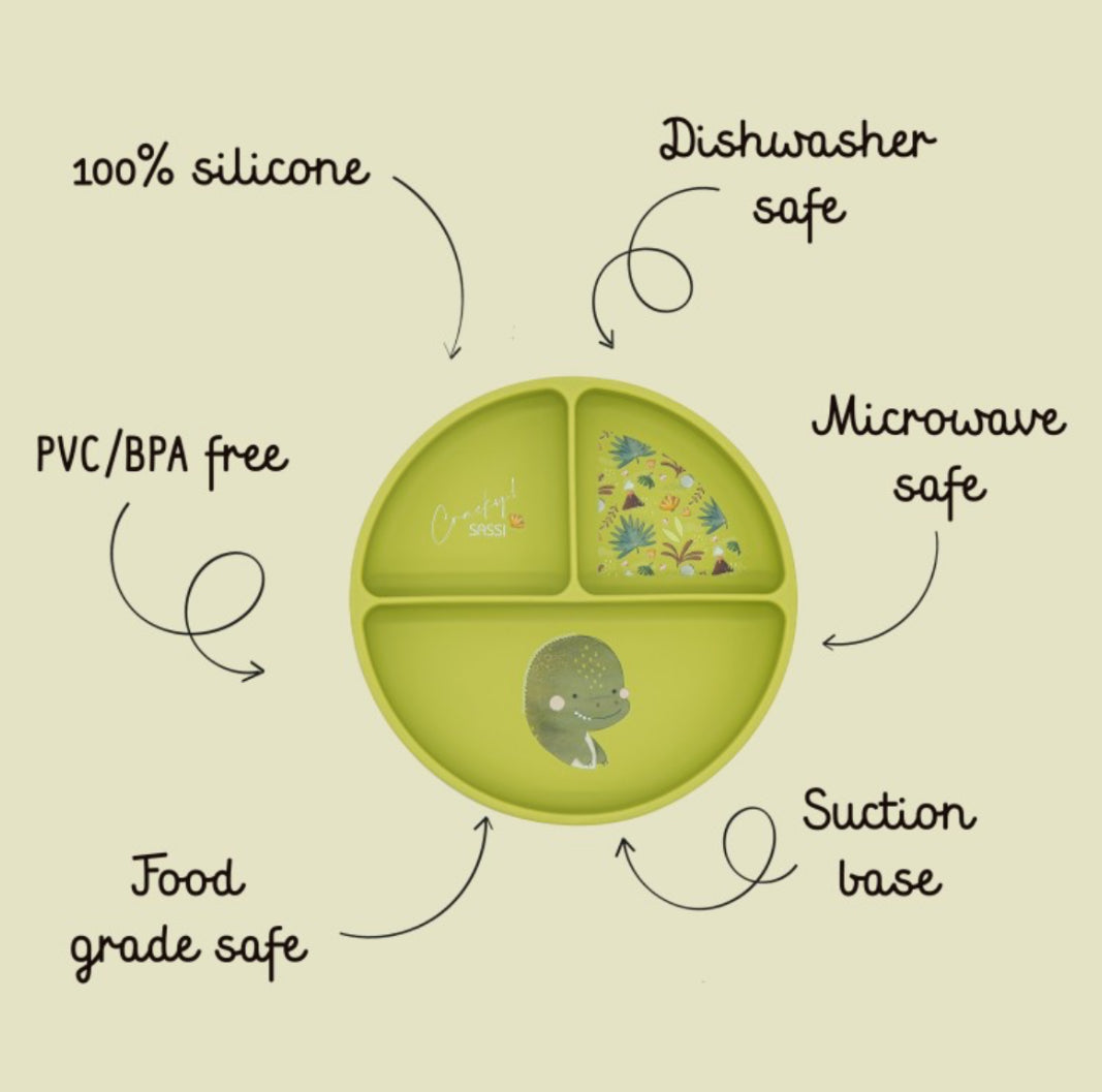 Silicone plate- Dinosaur