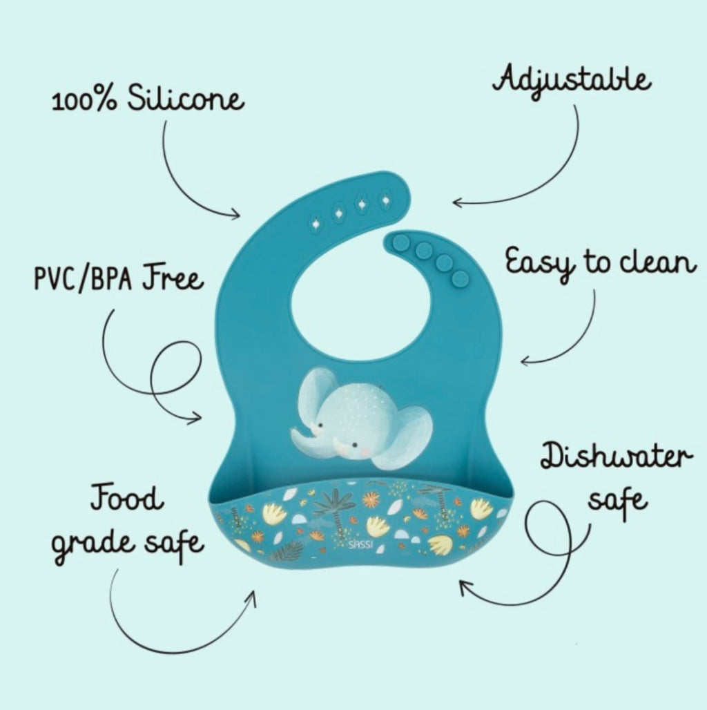 Silicone bib-Elephant