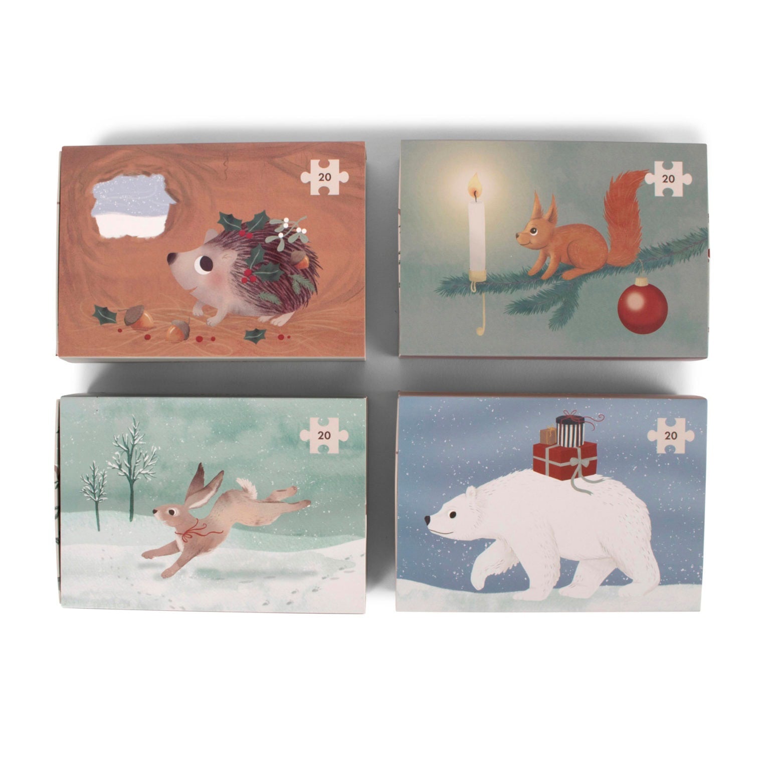 Set of 4 puzzles (wonderful winter)