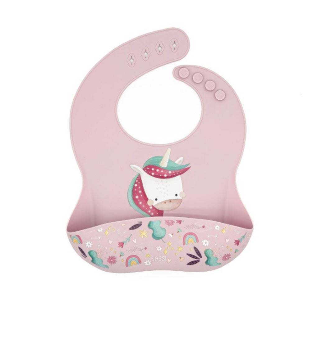 Silicone bib-Unicorn