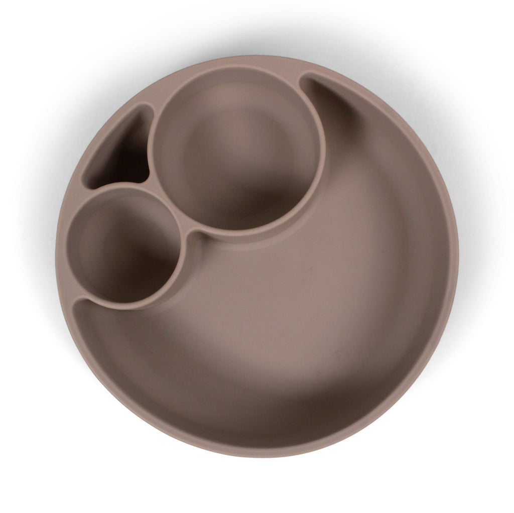 Silicone divided plate (Warm grey)