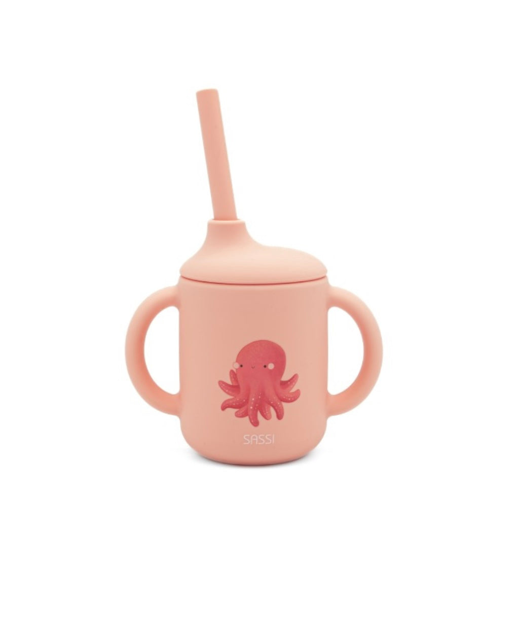 Silicone straw cup- Octopus