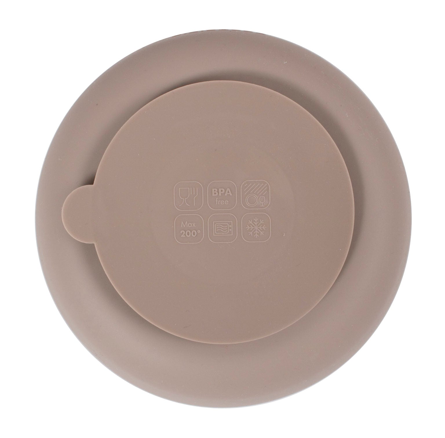Silicone divided plate (Warm grey)