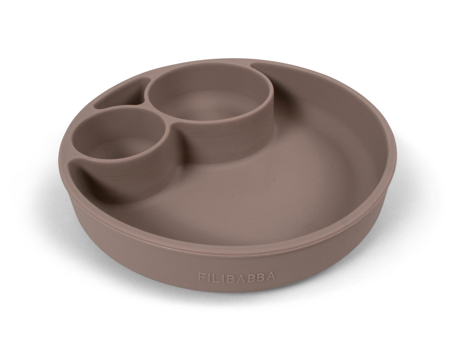 Silicone divided plate (Warm grey)