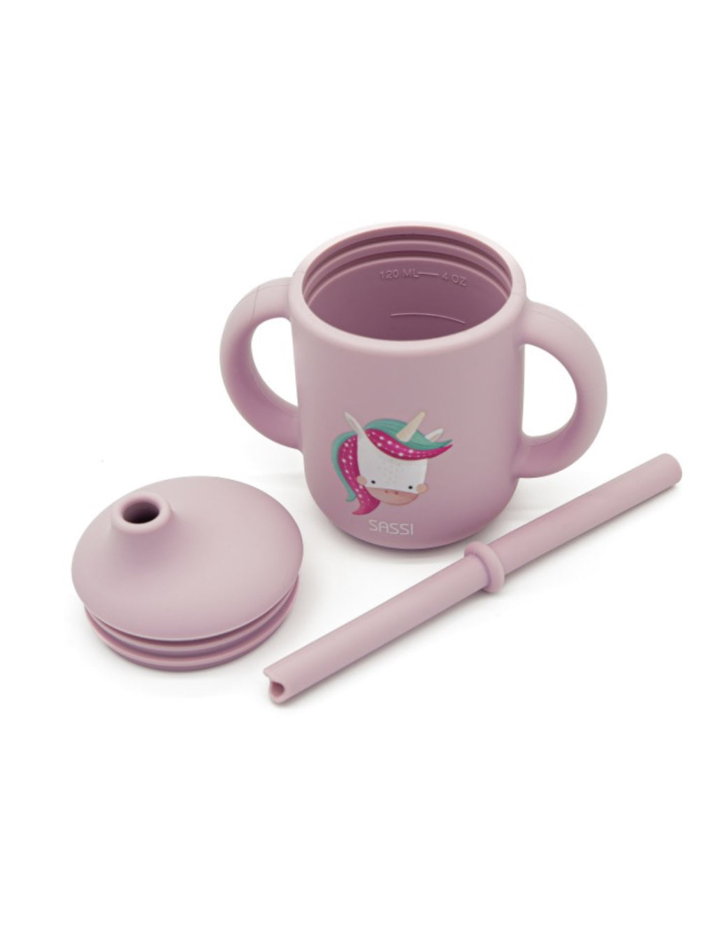 Silicone straw cup- Unicorn