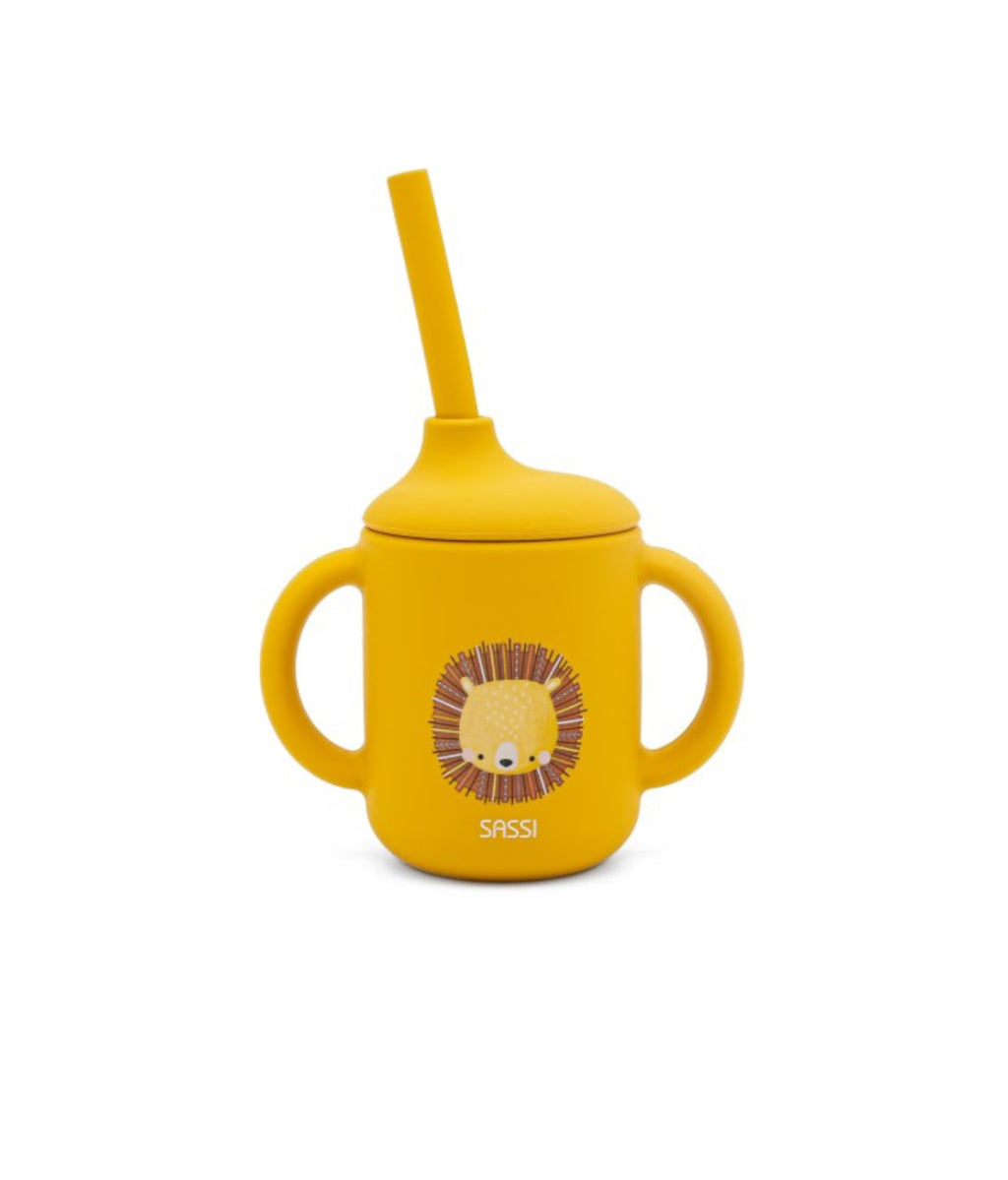 Silicone straw cup- Lion