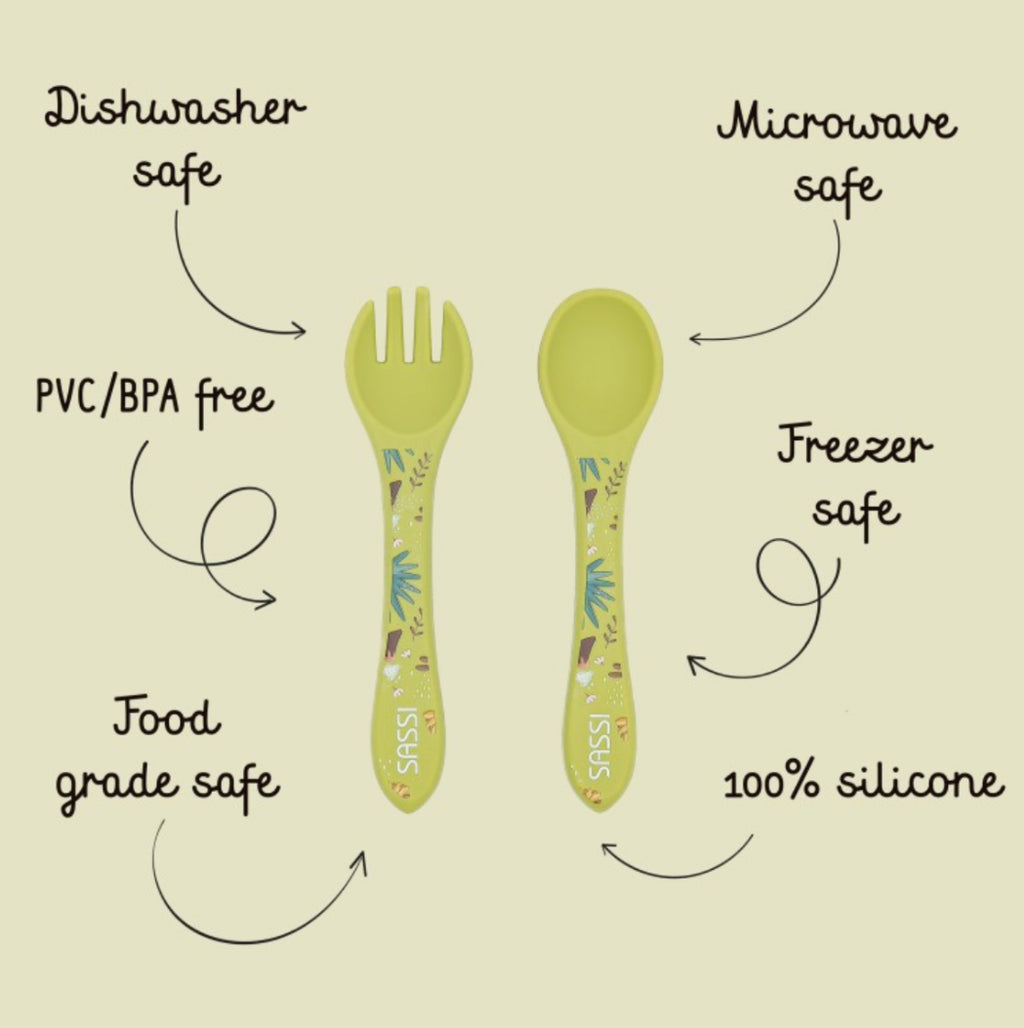 Silicone cutlery (Dinosaur)