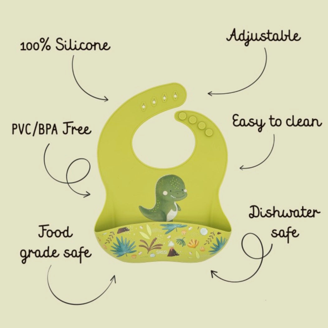 Silicone bib-Dinosaur